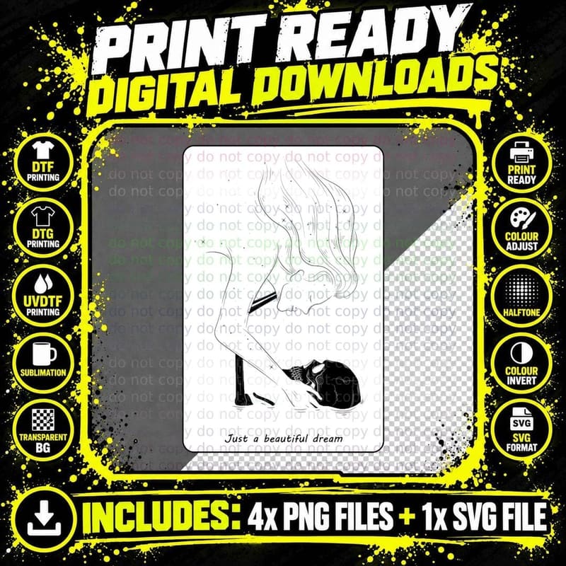 Skeleton Holding Hand T-Shirt Png SVG Digital Bundle
