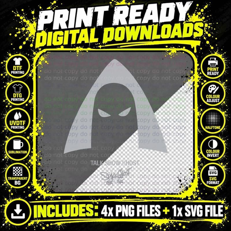 Space Ghost Coast to Coast Talk Show Ghost T-Shirt Png SVG Digital Bundle