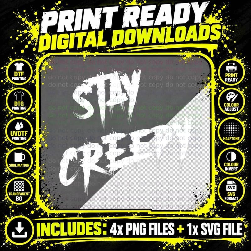 Stay Creepy Halloween Horror T-Shirt Png SVG Digital Bundle