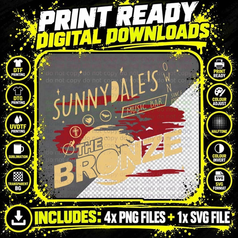 Sunnydale the Bronze Buffy the Vampire Slayer Png SVG Digital Bundle