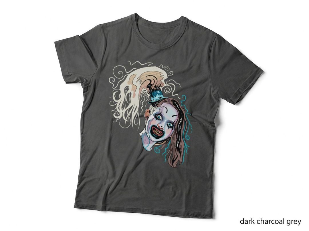 Terrifier 2 Little Pale Girl Art the Clown Spooky Horror Movie T-Shirt