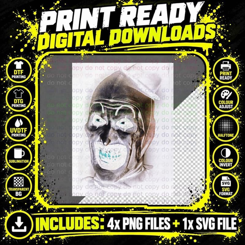 Terrifier Medium Horror Essential T-Shirt Png SVG Digital Bundle