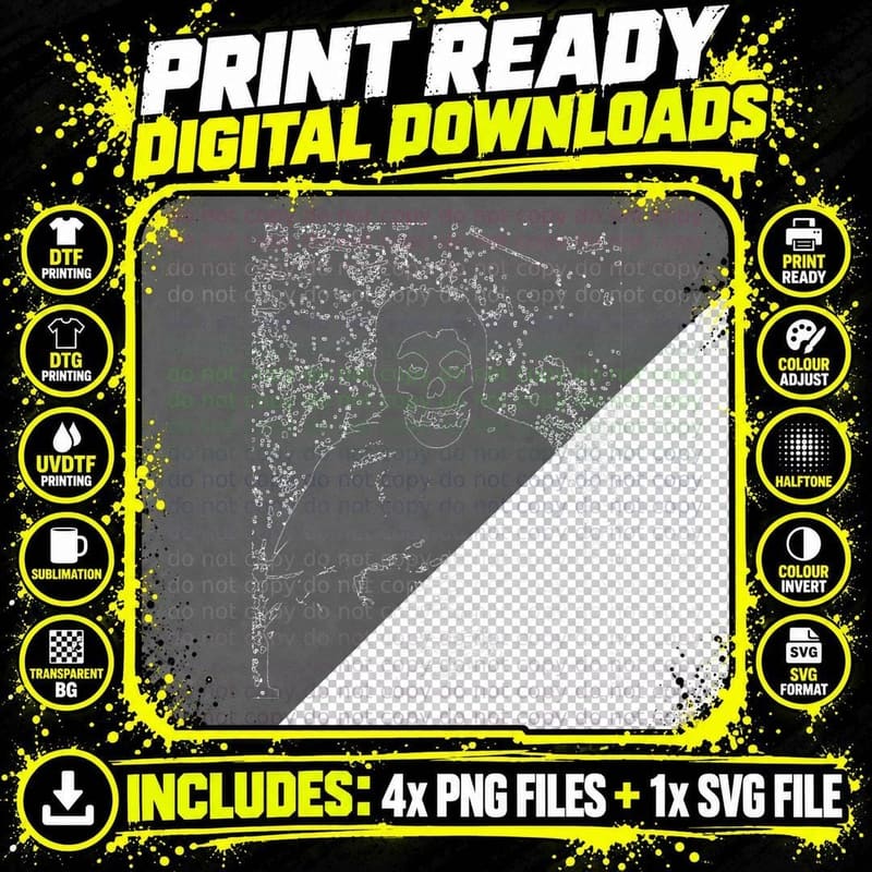 The Crimson Ghost - Misfits T-Shirt Png SVG Digital Bundle