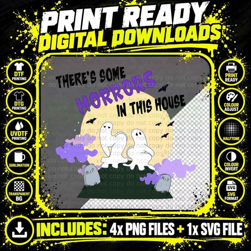 There& 39, S Some Horrors in This House - Ghost WAP Png SVG Digital Bundle