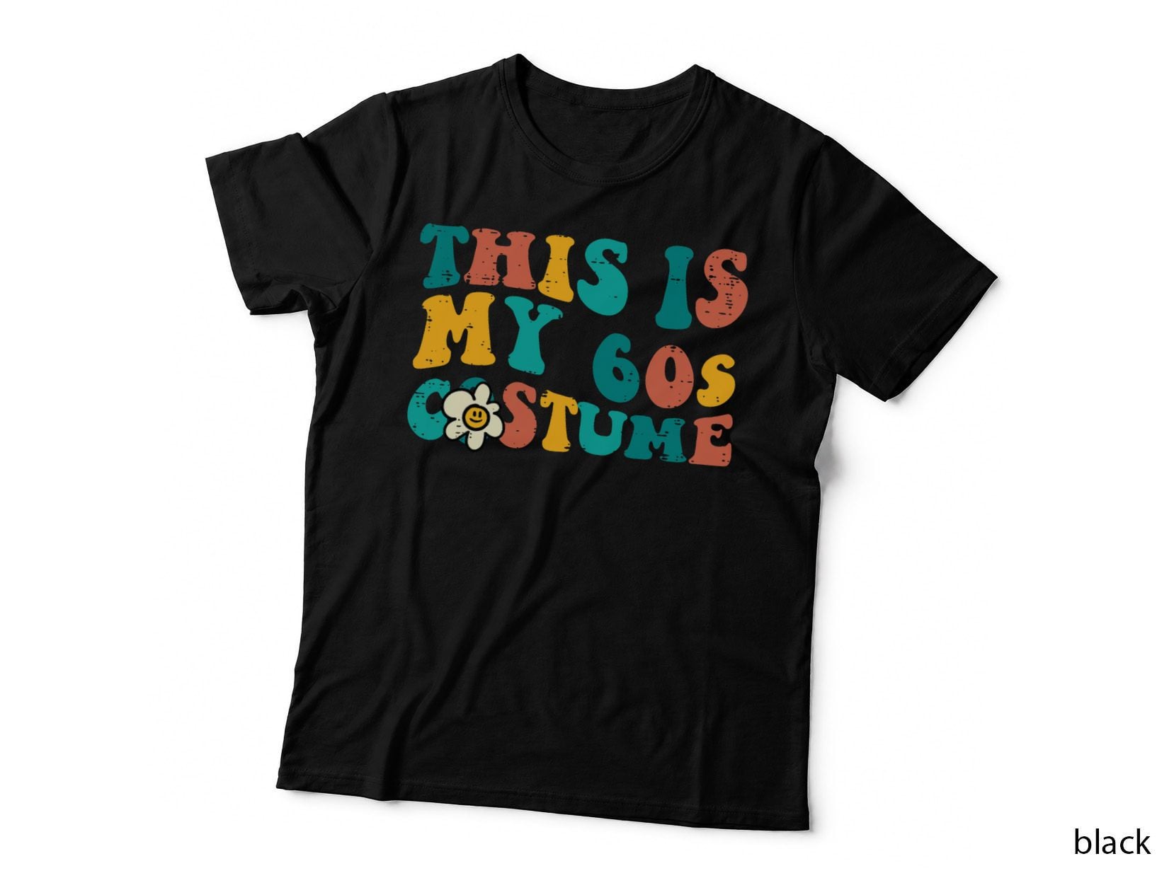 This Is My 60s Costume Vintage Retro Groovy Floral Halloween T-Shirt