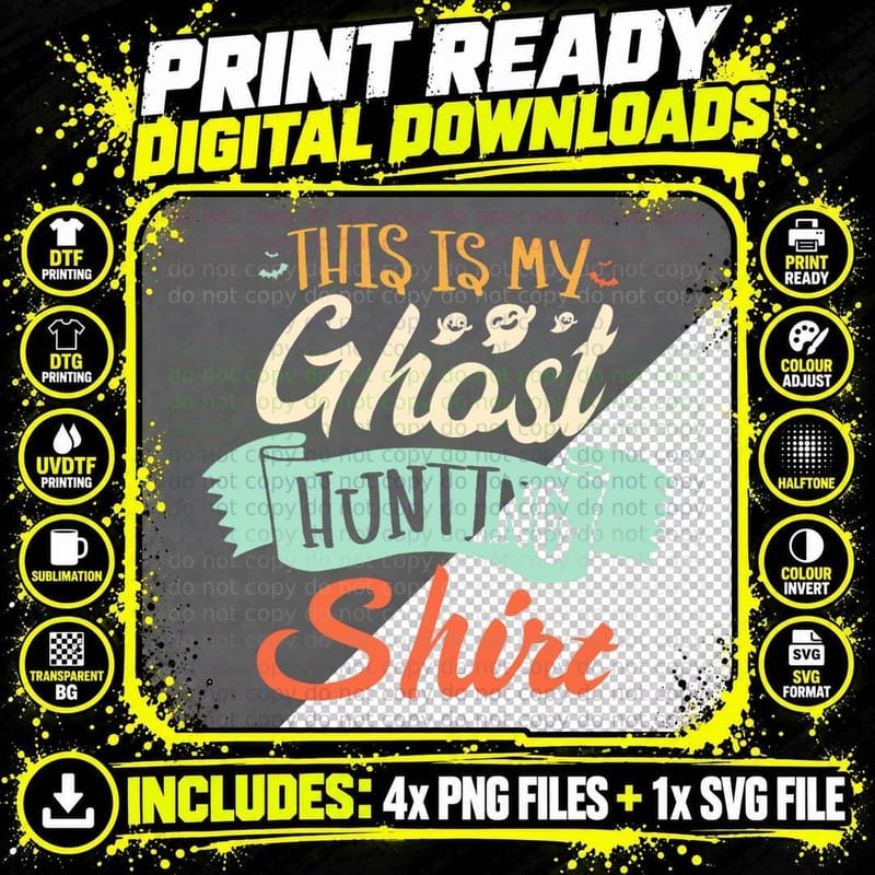 This Is My Ghost Hunting Shirt Ghost Hunting Ghost Png SVG Digital Bundle