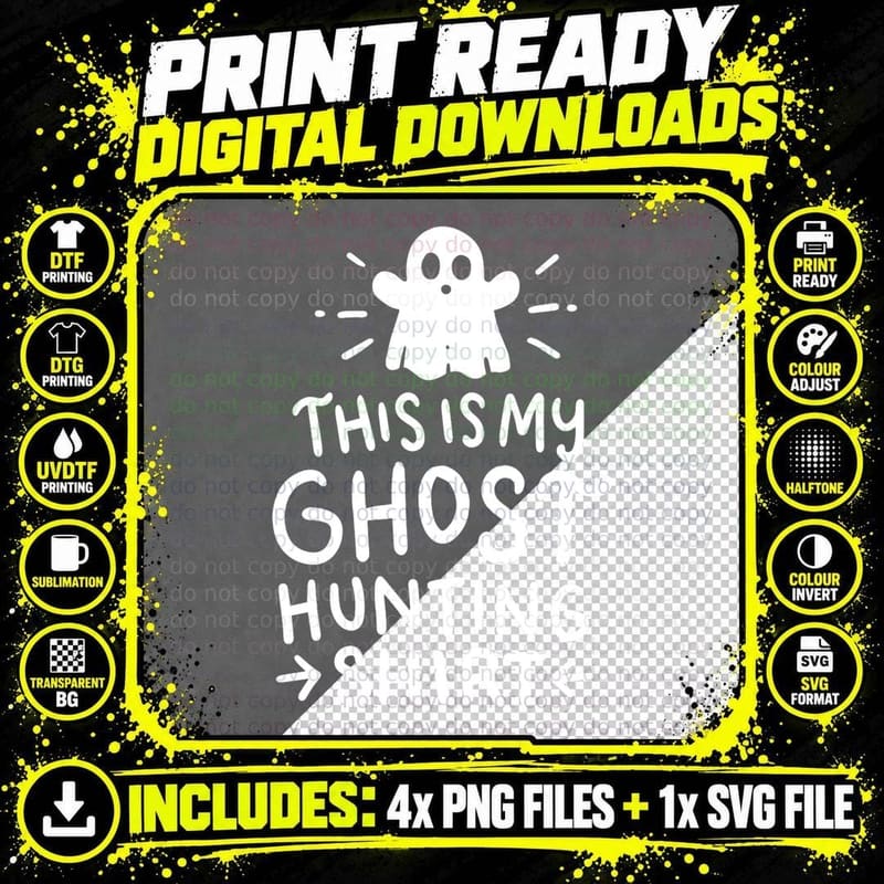 This Is My Ghost Hunting T-Shirt Png SVG Digital Bundle
