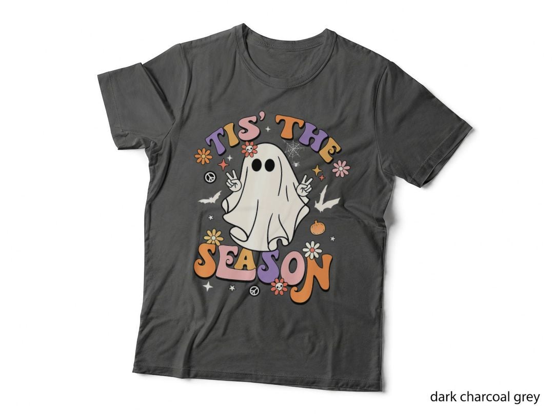 Tis' the Season Retro Halloween Party Funny Ghost, Halloween T-Shirt