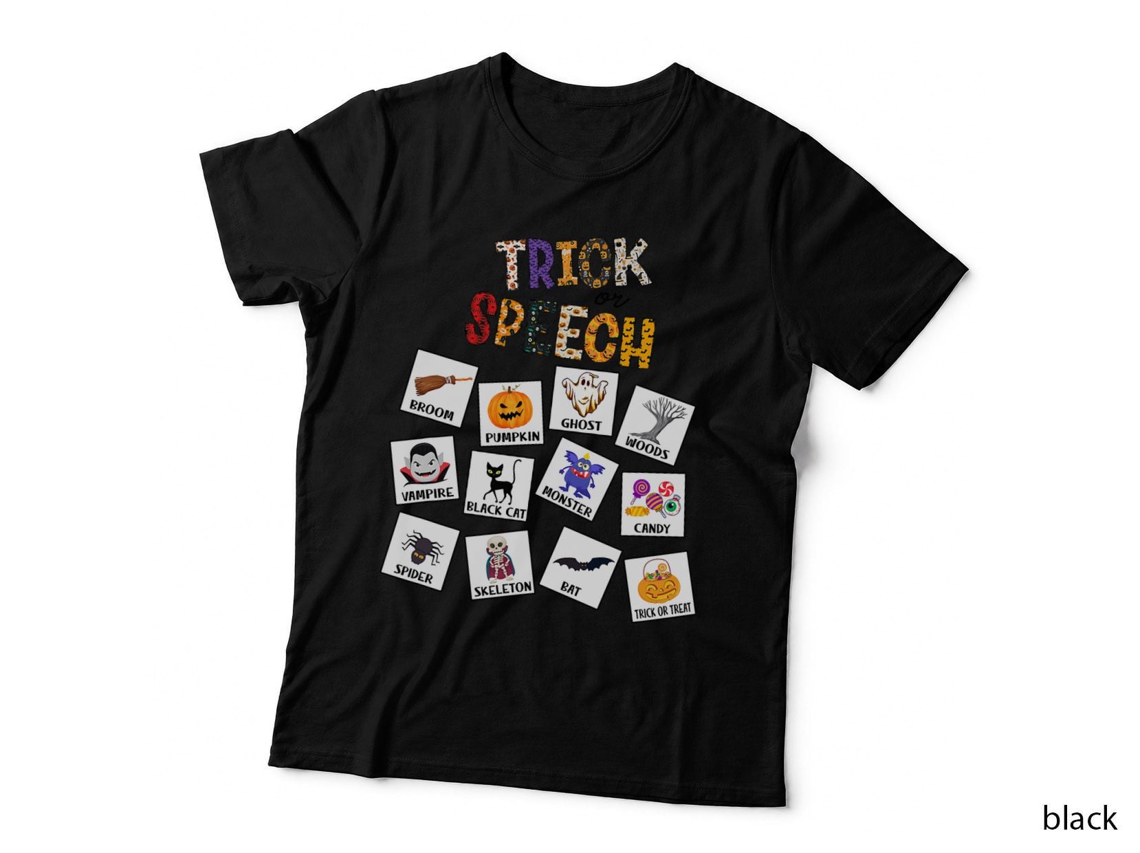 Trick or Speech Halloween AAC SLP Squad Speech Language T-Shirt