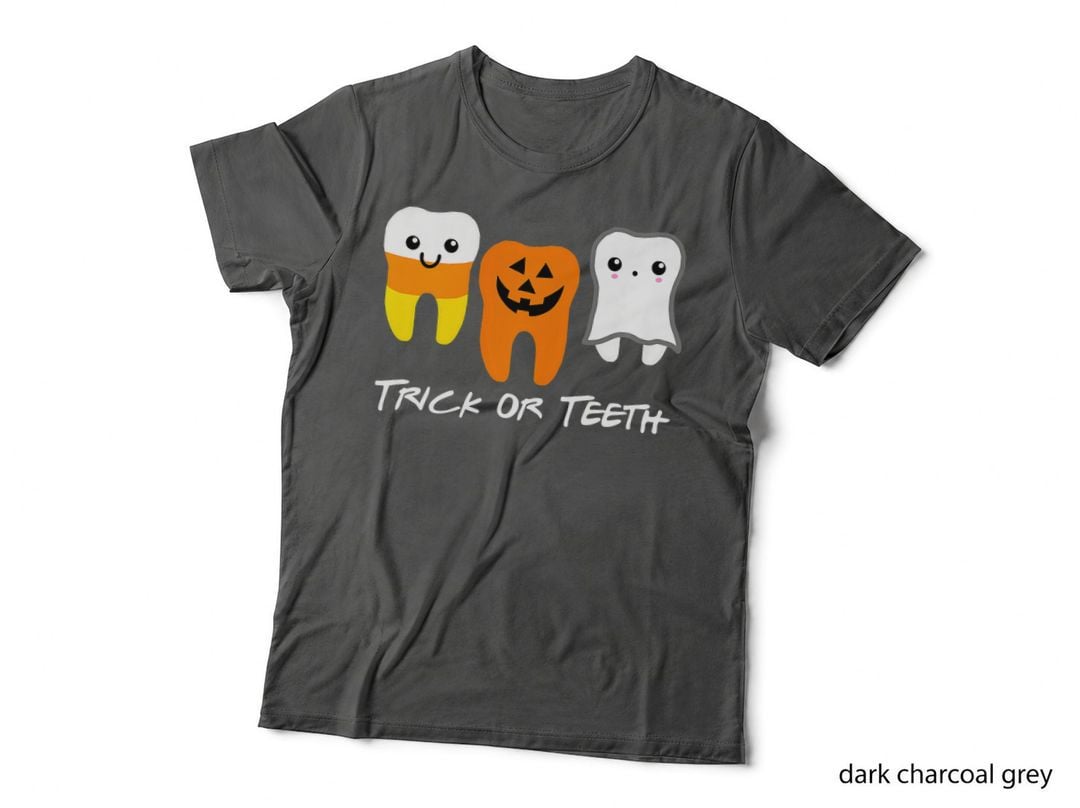 Trick or Teeth Cute Dental Halloween Hygienist Dentist RDH T-Shirt