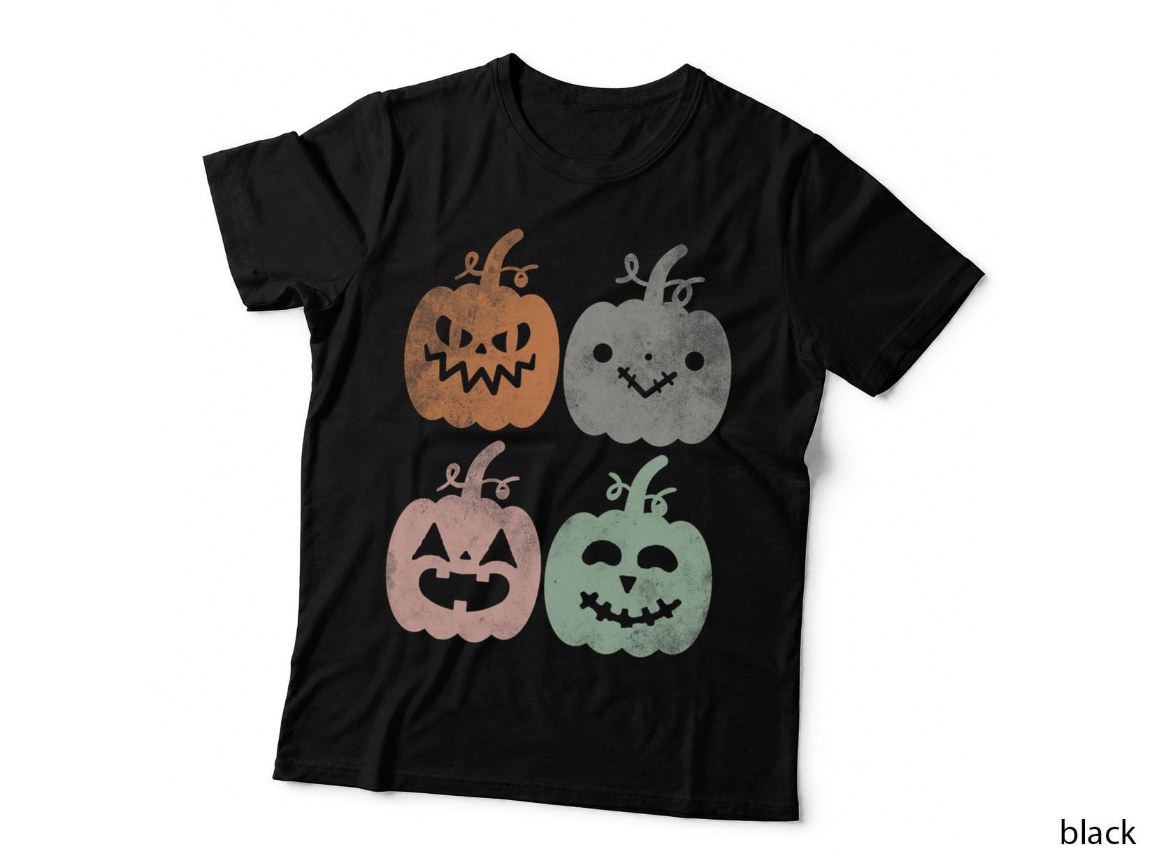 Vintage Halloween Cutest Pumpkin Men Women Kids Retro Groovy T-Shirt
