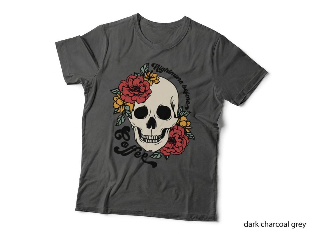 Vintage Nightmare Before Coffee Halloween Outfit Costumes T-Shirt
