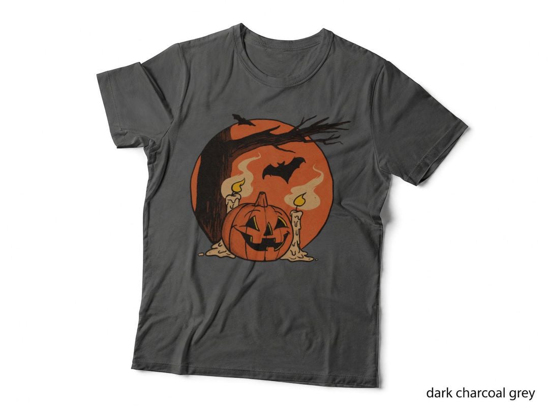 Vintage Pumpkin Scene Halloween T-Shirt