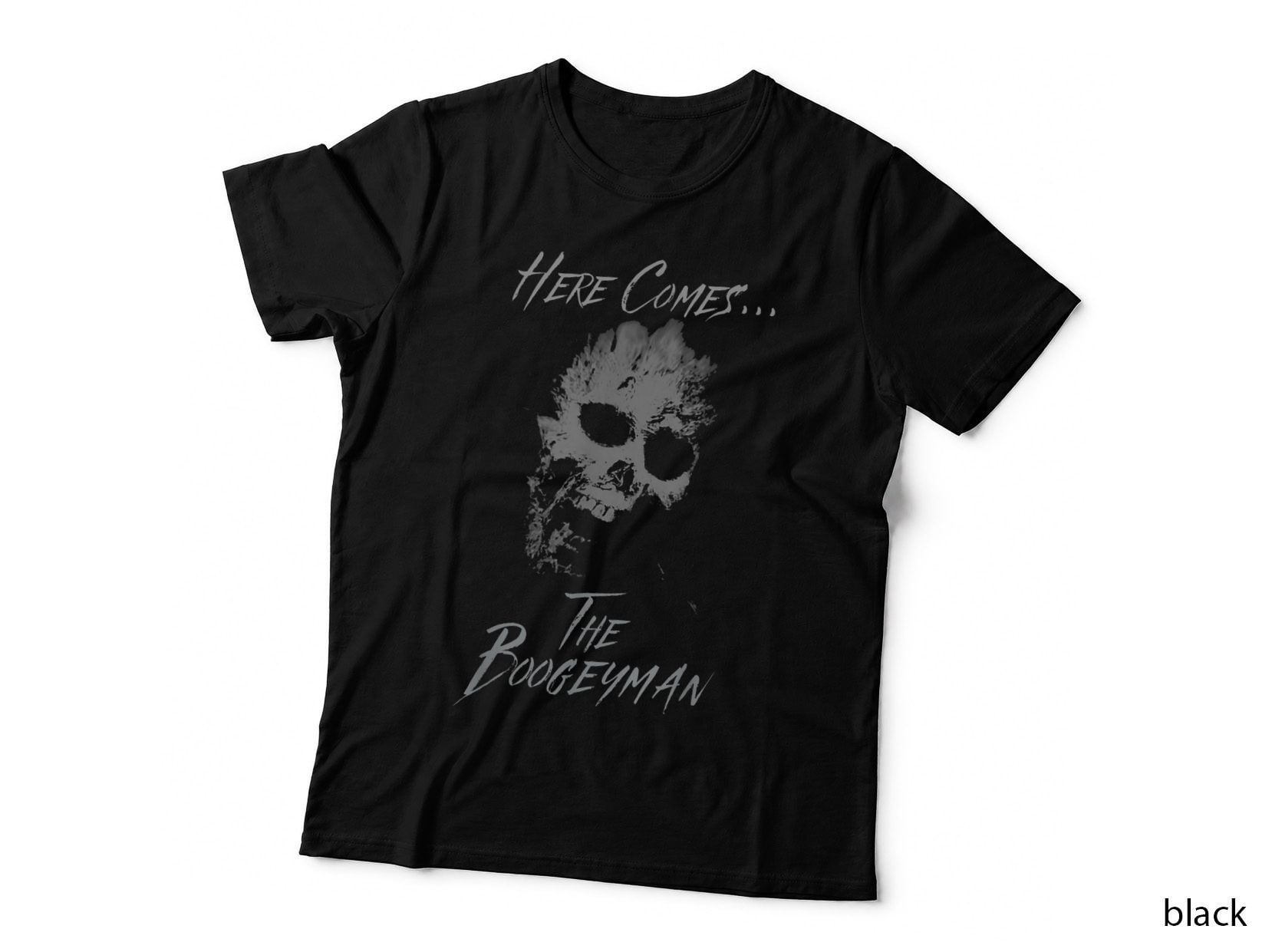 Vintage Scary Halloween Ghost Skull Boogeyman Costume T-Shirt