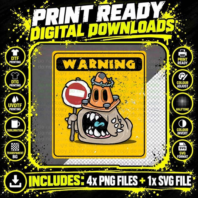 Warning for Your Halloween Day T-Shirt Png SVG Digital Bundle
