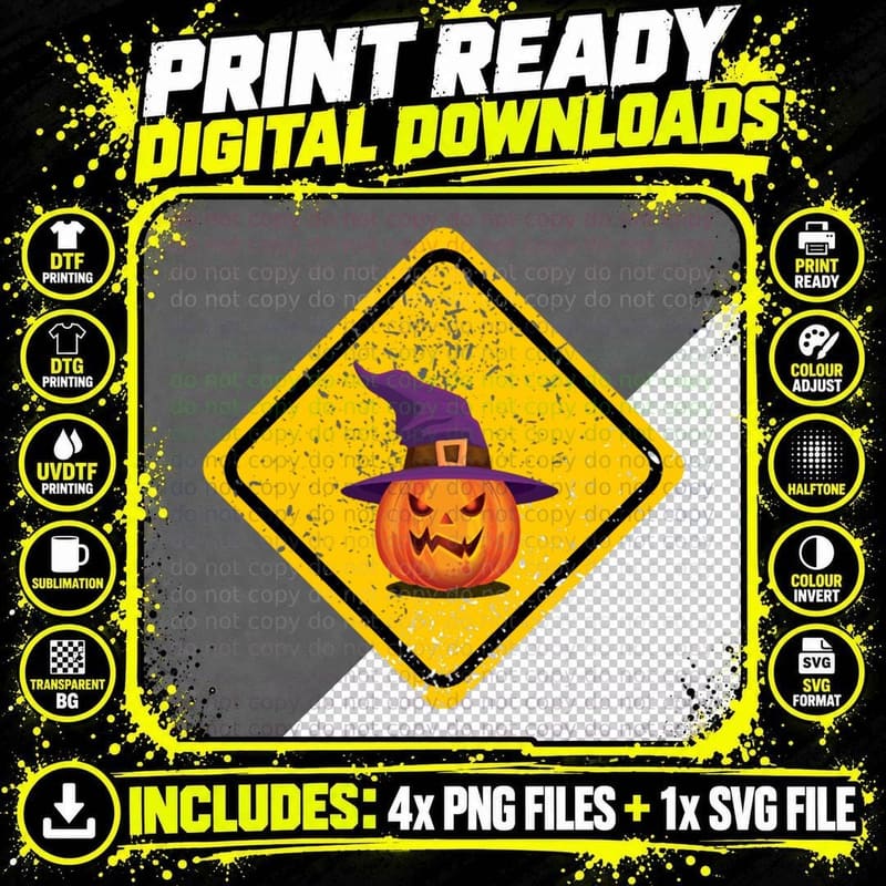Warning for Your Halloween Day, Do Not Enter This Area Png SVG Digital Bundle