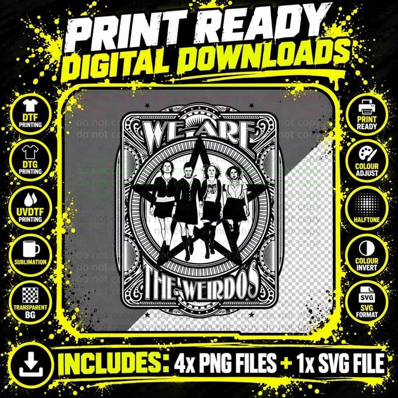 We Are the Weirdos - the Craft T-Shirt Png SVG Digital Bundle