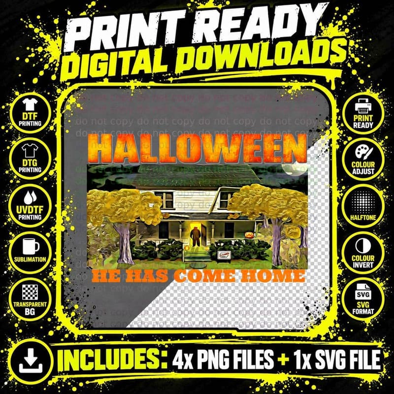 Zombie Style Halloween Michael Myers Classic T-Shirt Png SVG Digital Bundle