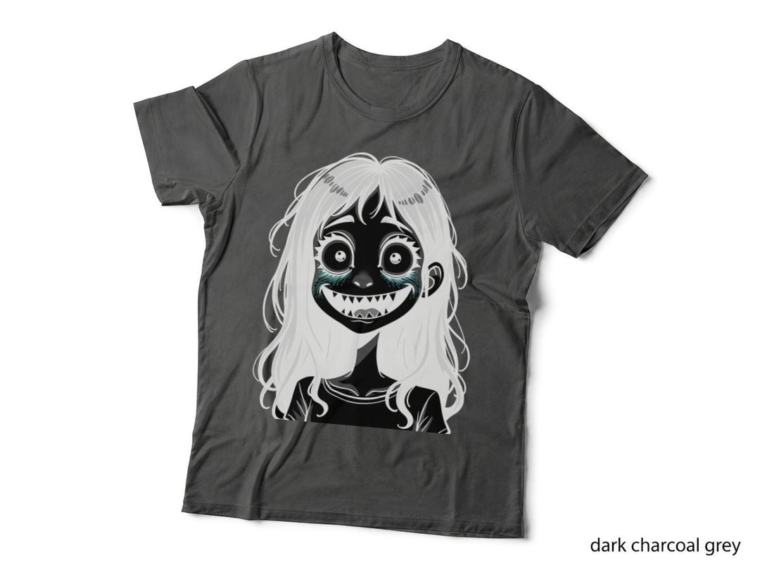 Creepy Scary Girl Horror Gothic Goth Creepycore T-Shirt