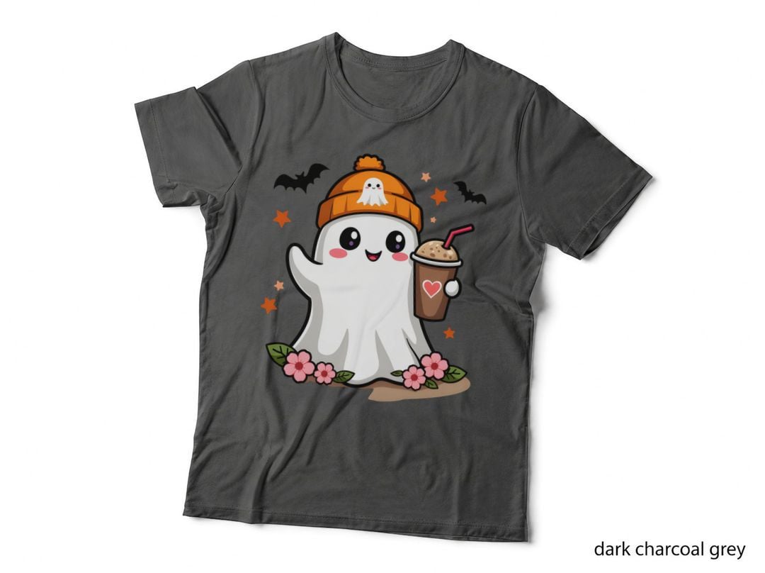 Cute Halloween Ghost Coffee Lover T-Shirt