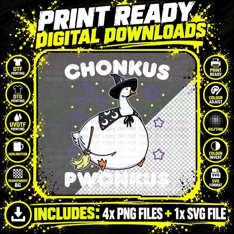 Honkus Ponkus Halloween Goose Meme Parody Chonkus Png SVG Digital Bundle