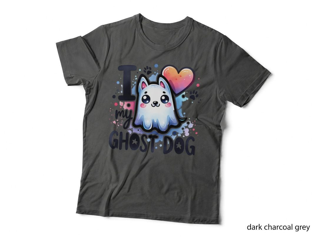 I Love My Ghost Dog Watercolor, Retro Vintage, Trendy Outfit, Gift T-Shirt