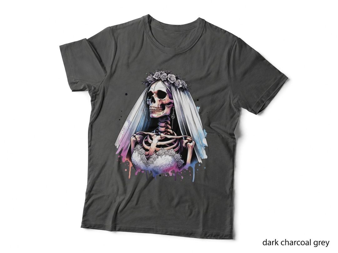 Skeleton Bride, Halloween, Goth, Lover, Horror T-Shirt