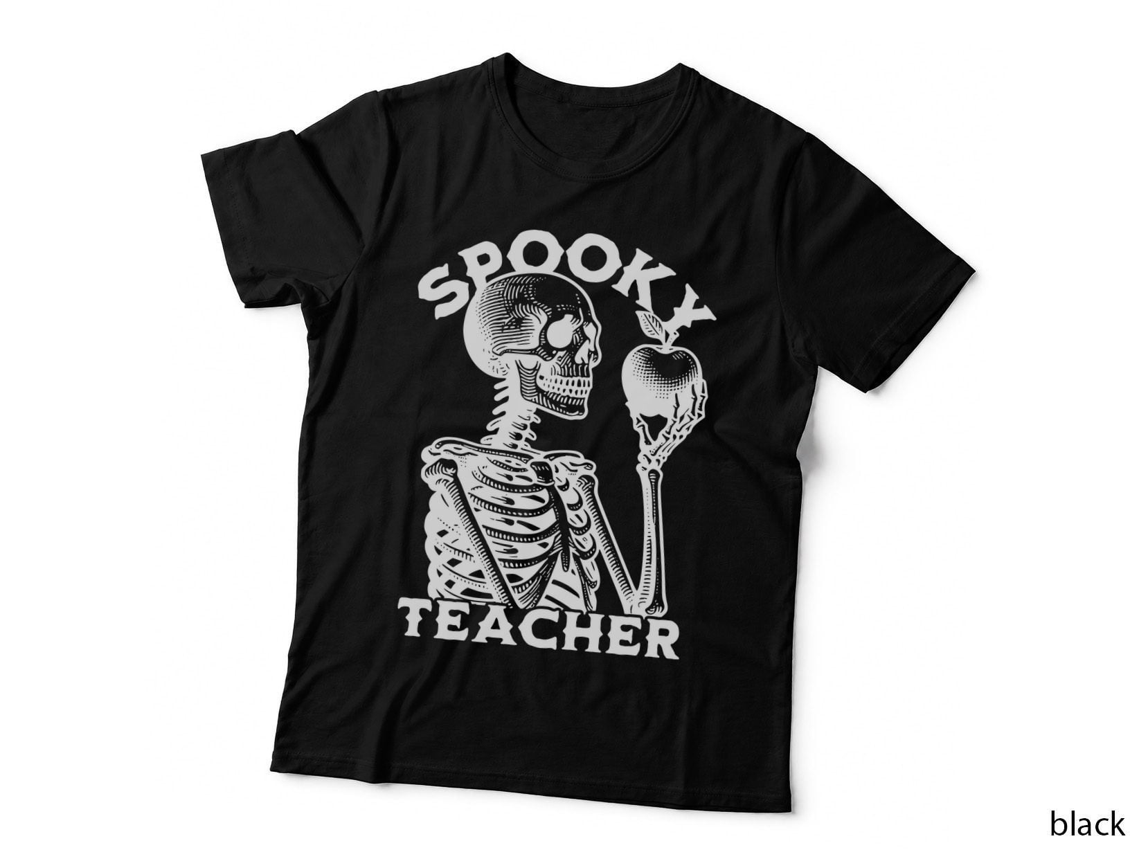 Spooky Teacher Skeleton Black, Retro Vintage, Trendy Outfit, Gift T-Shirt