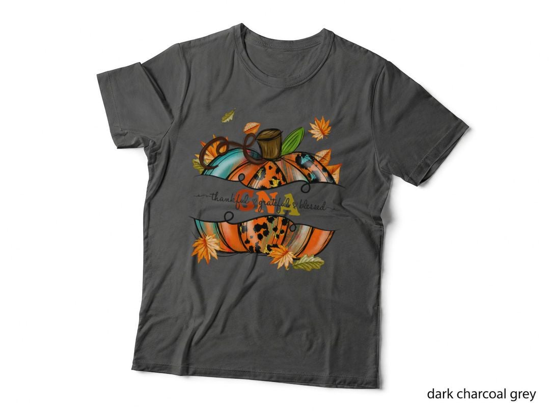Autumn Fall Outfit CNA Thankful Grateful Blessed Pumpkin T-Shirt