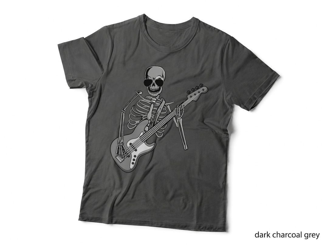 Bassist Skull Skeleton Rock Musician - Guitarist Bass Guitar T-Shirt
