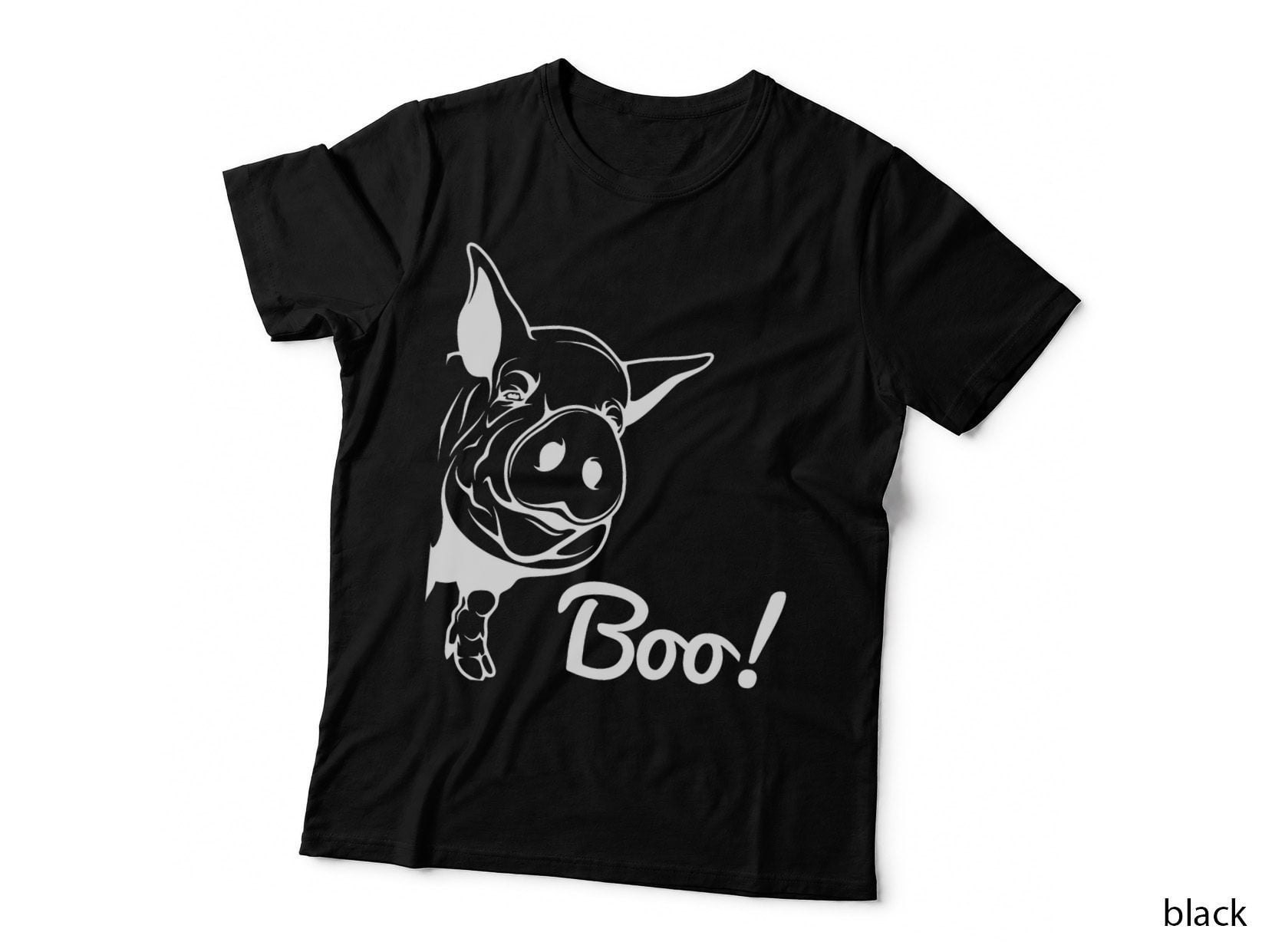 Boo! Funny Pig Lovers Shirt Hiding Peekaboo Halloween Pig T-Shirt