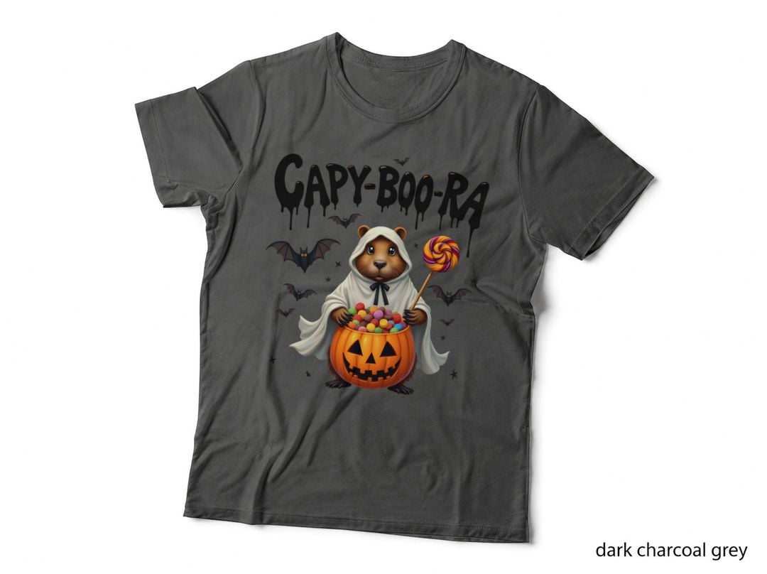 CAPY-BOO-RA Spooky Capybara Ghost Trick or Treat Halloween Costume Gift T-Shirt