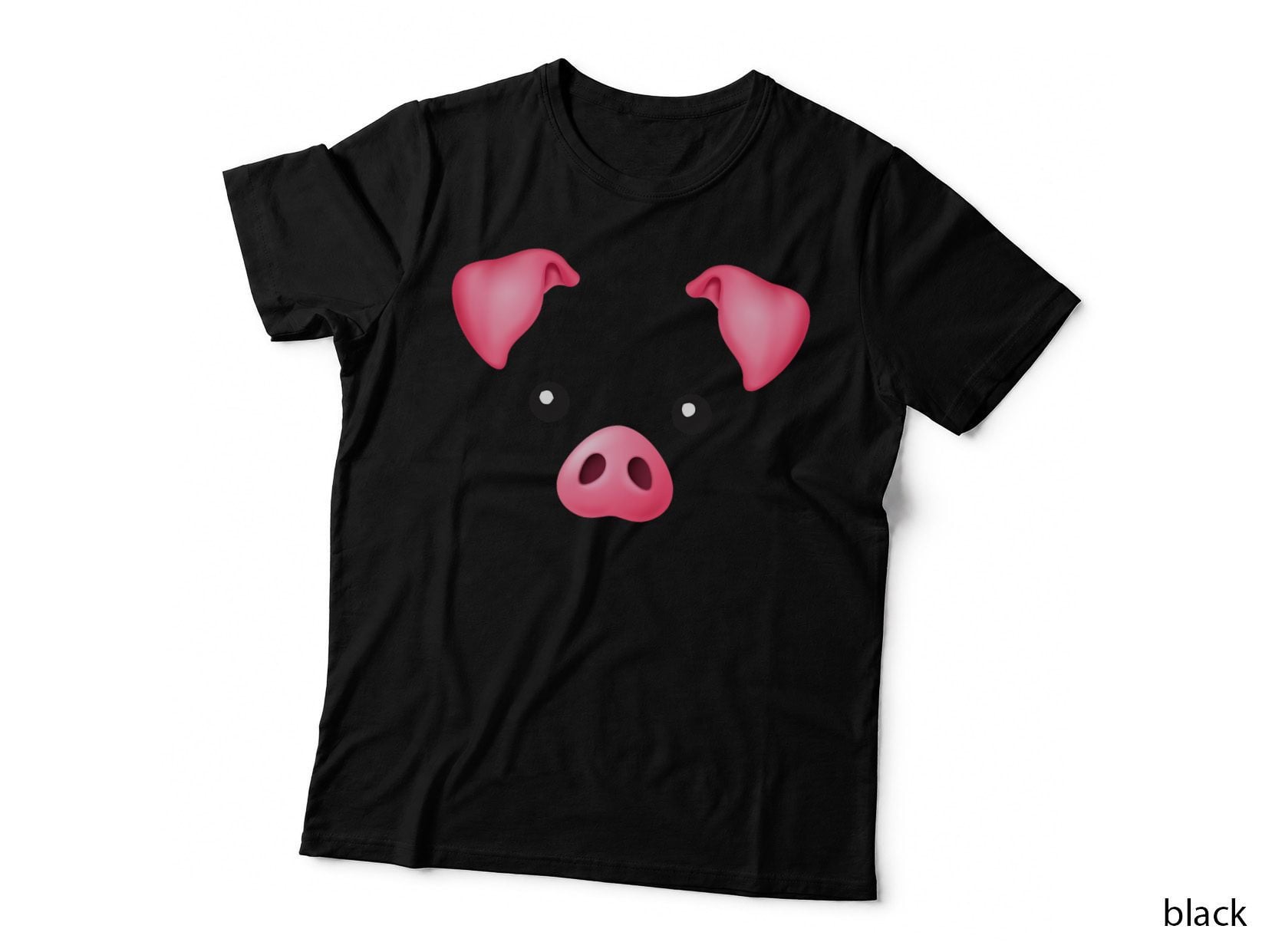 DIY Halloween Costume Pink Pig Costume for Kids Adults Shirt T-Shirt