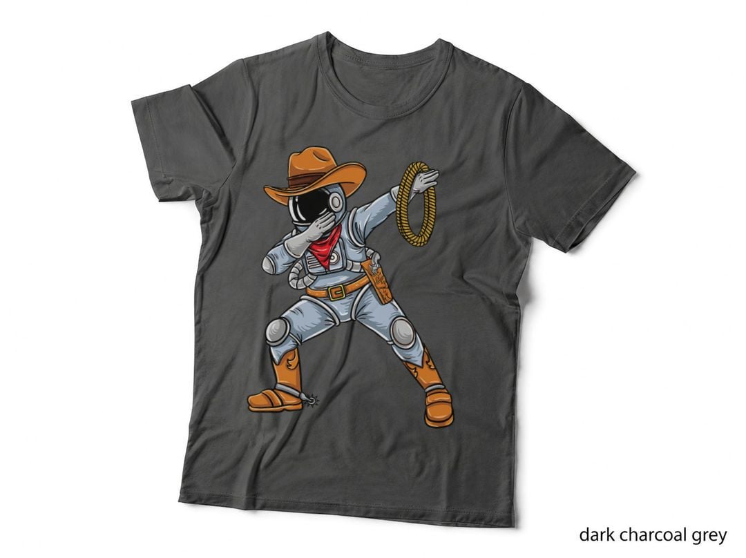 Dabbing Astronaut Cowboy Space Halloween T-Shirt