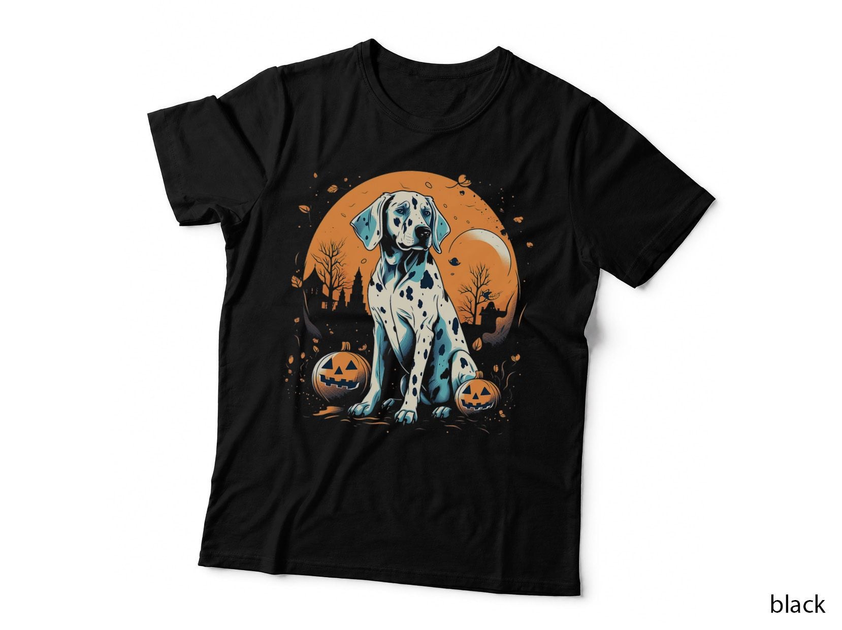 Dalmatian Pumpkin Halloween Costume Dog Puppy Men Women Kids T-Shirt