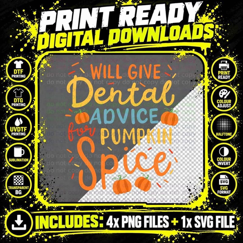 Dentist Dental Assistant Halloween T-Shirt Png SVG Digital Bundle