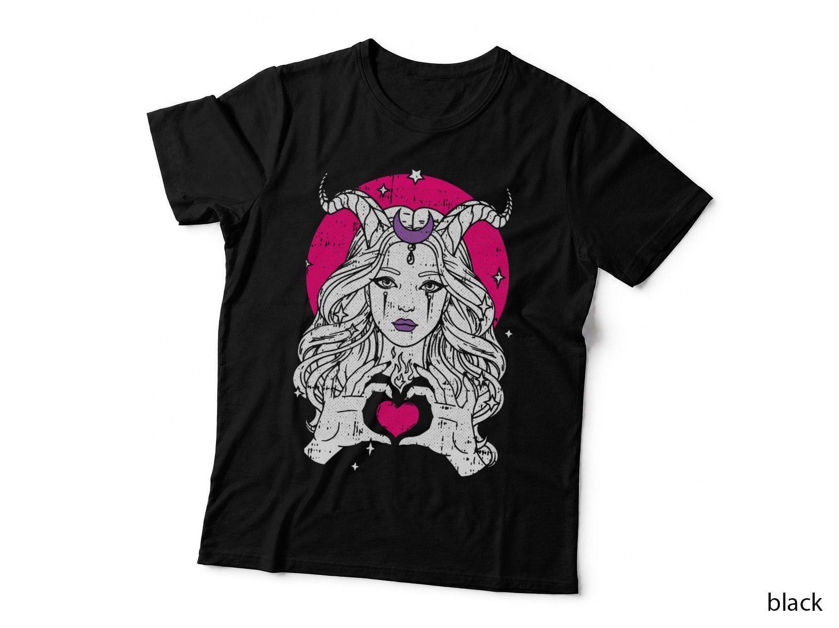 Devil Girl Lazy Halloween Costume Witch-Craft Wiccan Gothic T-Shirt