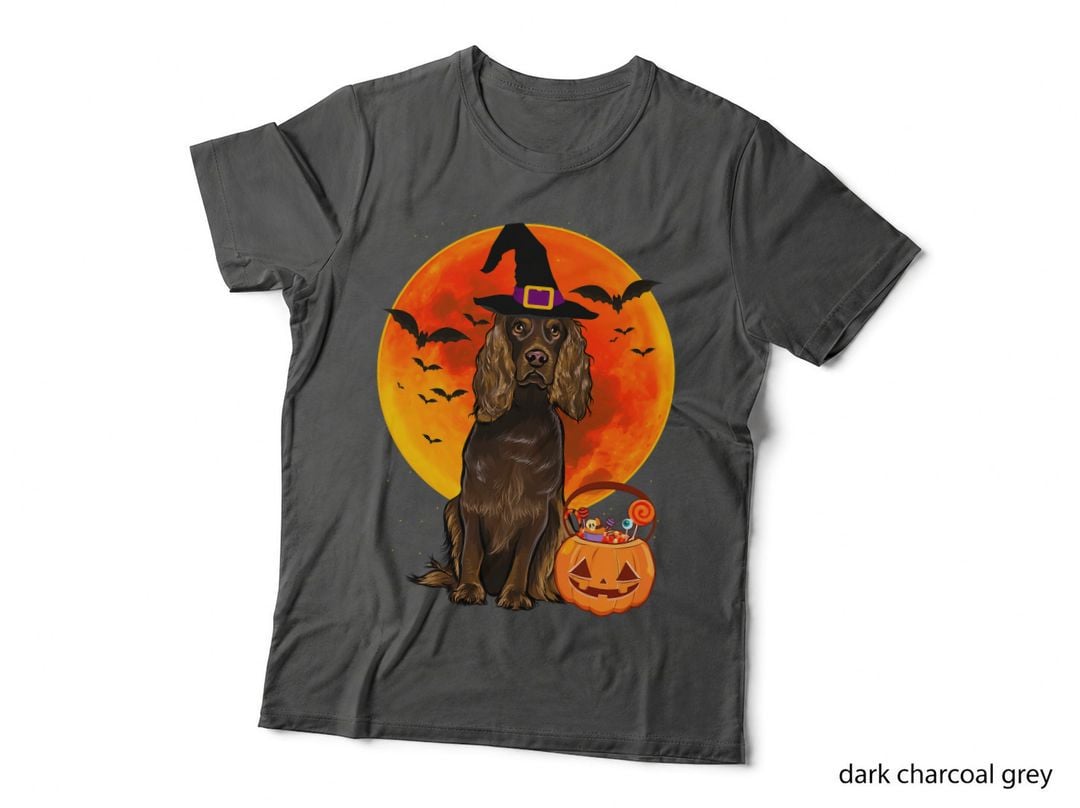 Dog Halloween Boykin Spaniel Jack O Lantern Pumpkin T-Shirt