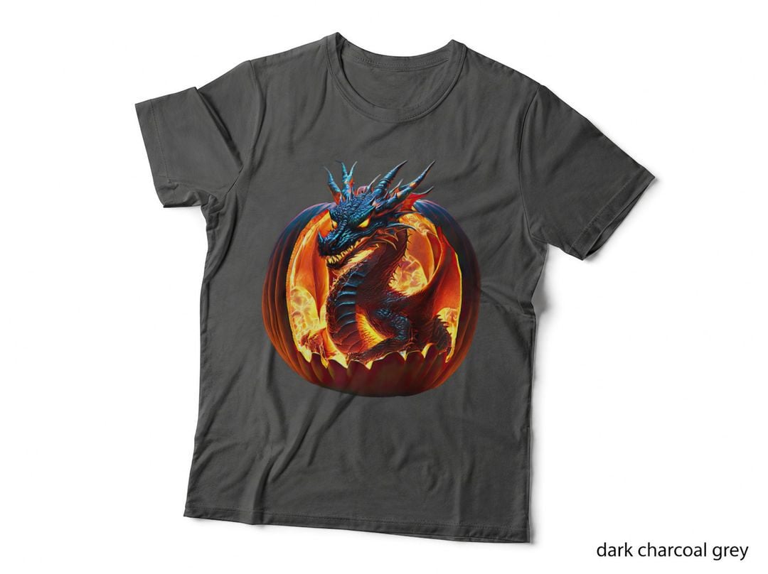 Dragon Pumpkin Fire Breathing Drag-O-Lantern Halloween T-Shirt