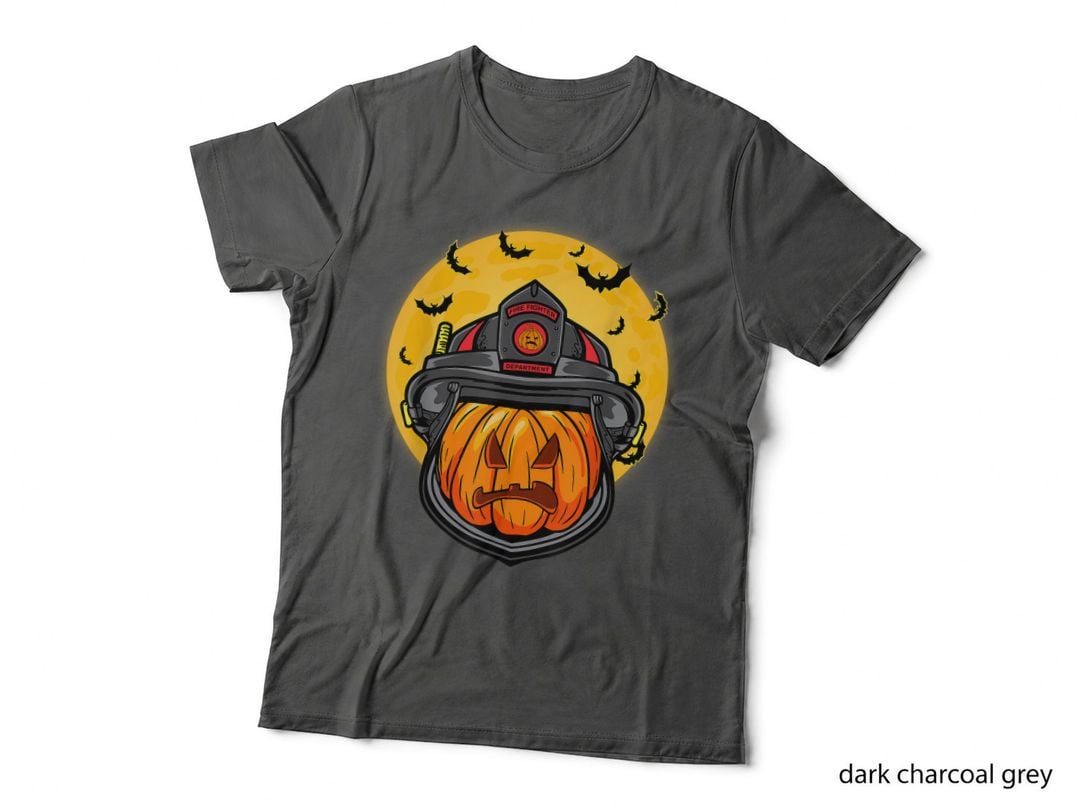 Firefighter Pumpkin Firefighter Halloween Fireman Halloween T-Shirt