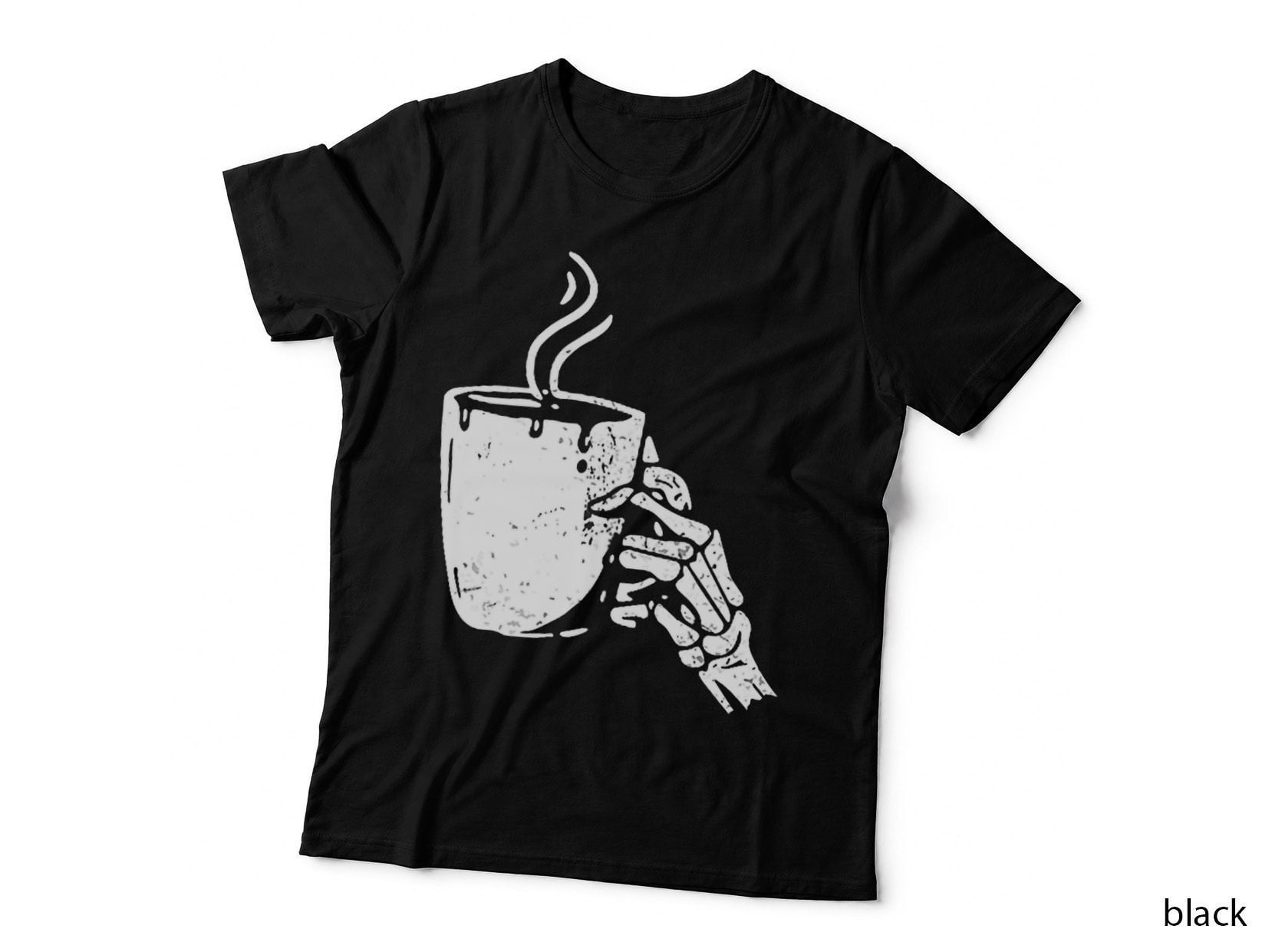 Fueled by Iced Coffee and Anxiety Skeleton Drink Coffee T-Shirt