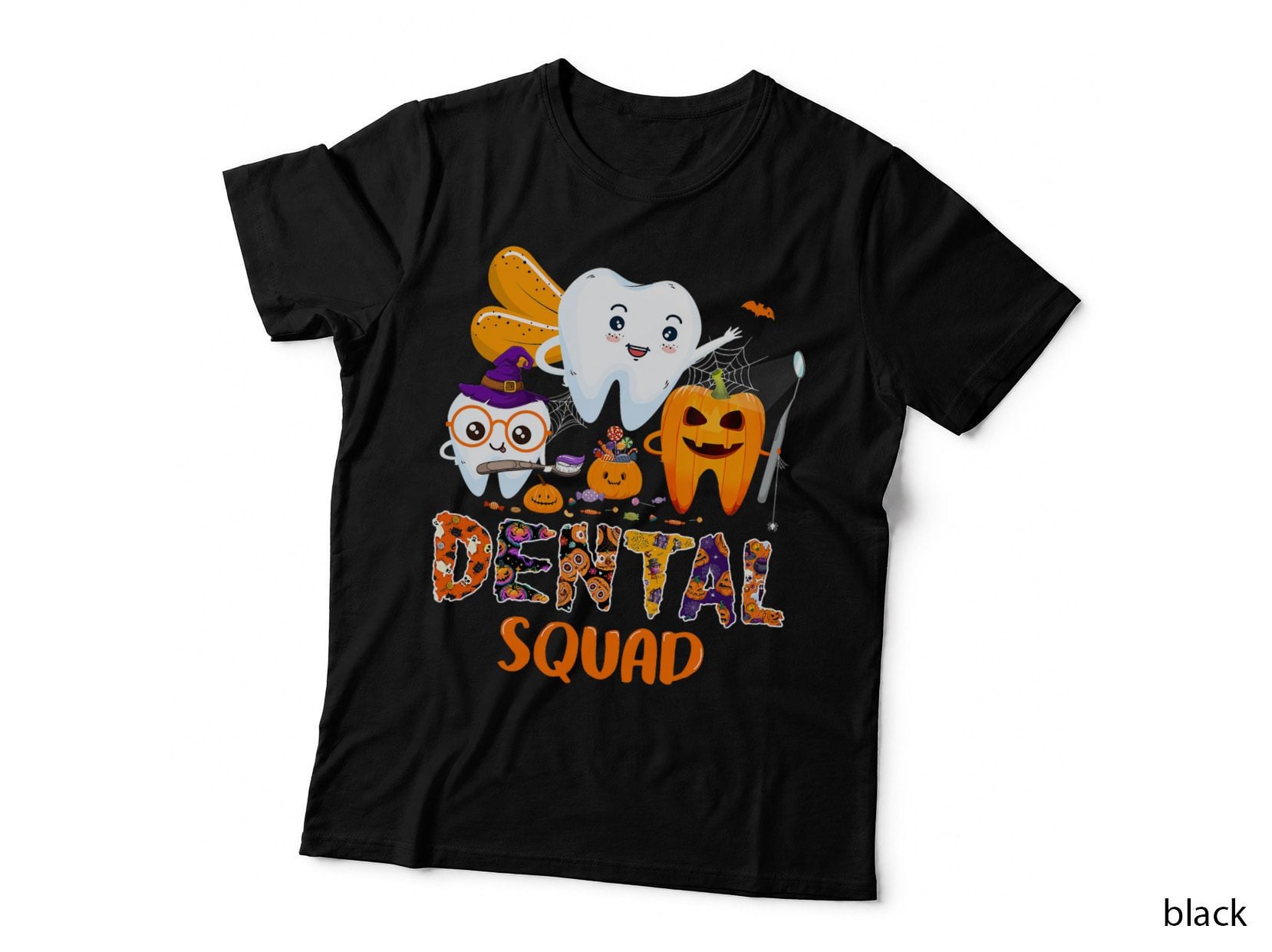 Funny Dental Squad Costume Trick or Teeth Halloween Dentist T-Shirt