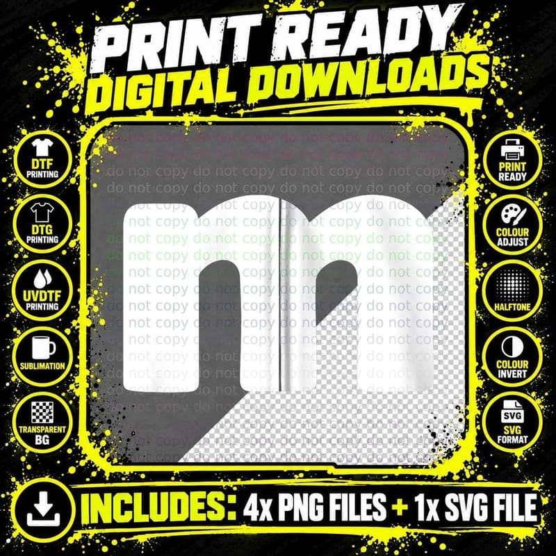 Funny Letter M Groups Halloween Team Groups Costume Zip Png SVG Digital Bundle