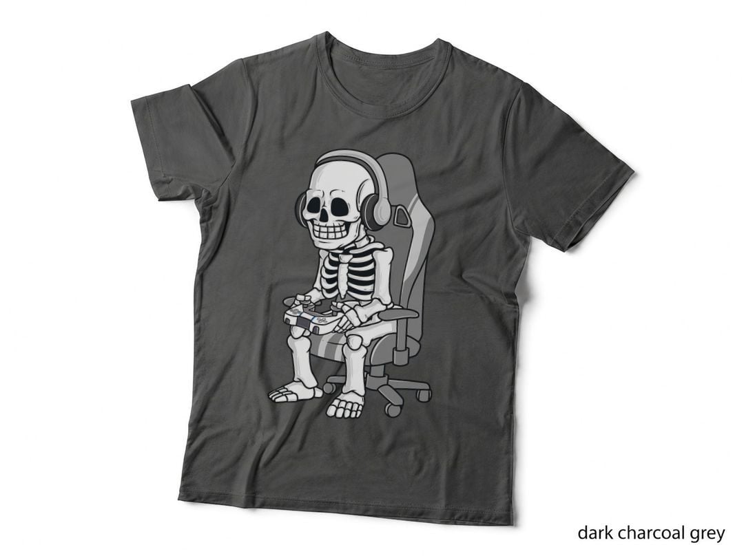 Gaming Halloween Skeleton Scary Gamer Boys Kids T-Shirt