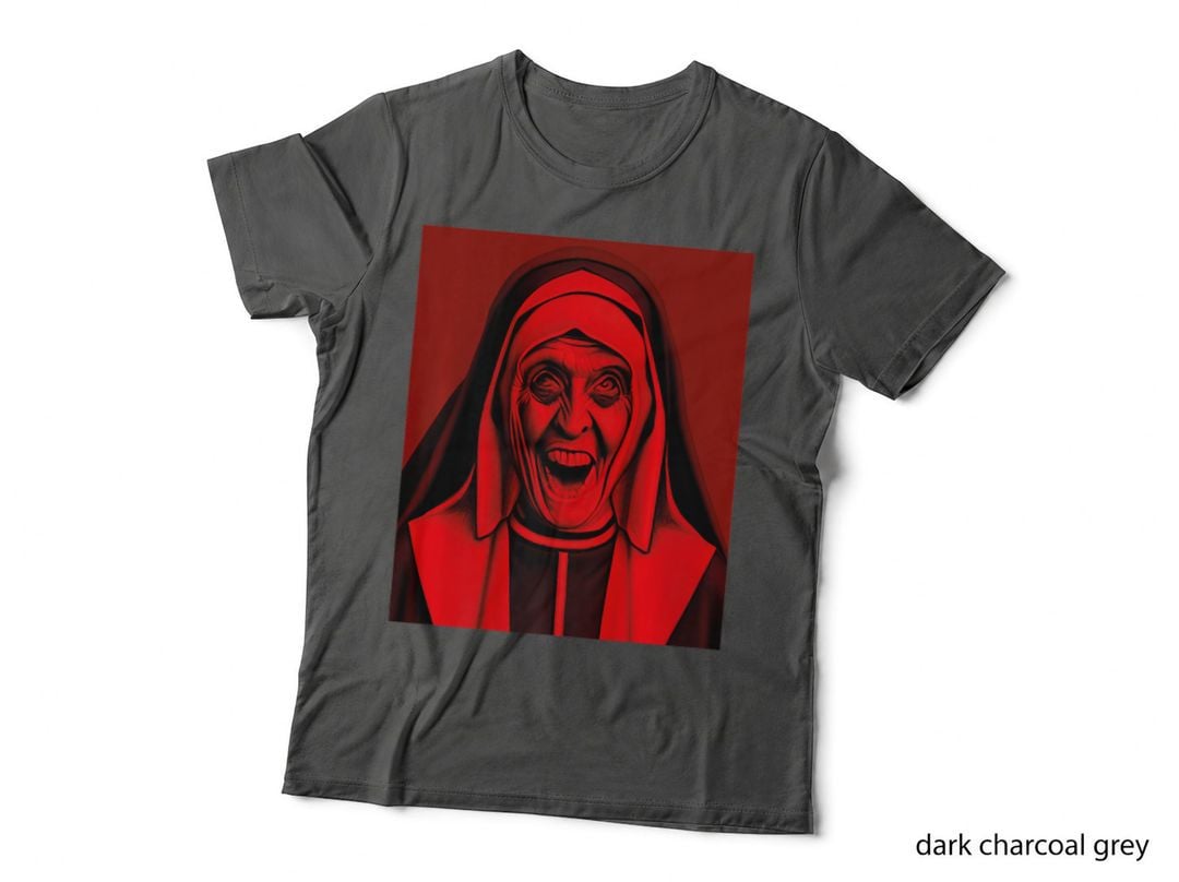 Goth Aesthetic Grunge Occult Emo Satanic Bloody Creepy Nun T-Shirt