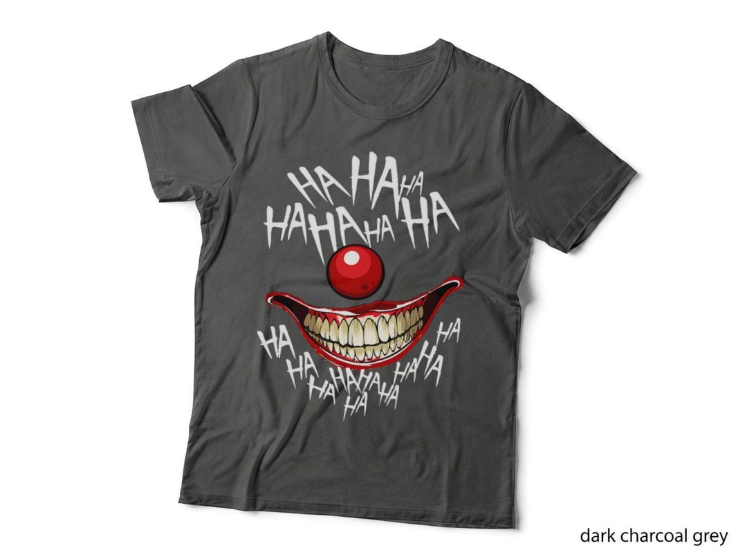 Haha Creepy Laugh of Halloween Evil Killer Scary Clown T-Shirt