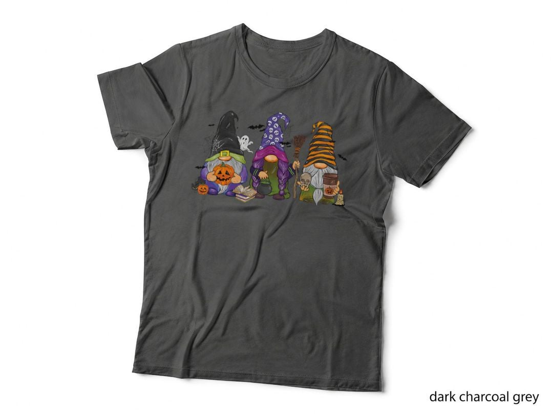 Halloween Gnomes Cute Autumn Pumpkin Fall Holiday Women Girl T-Shirt