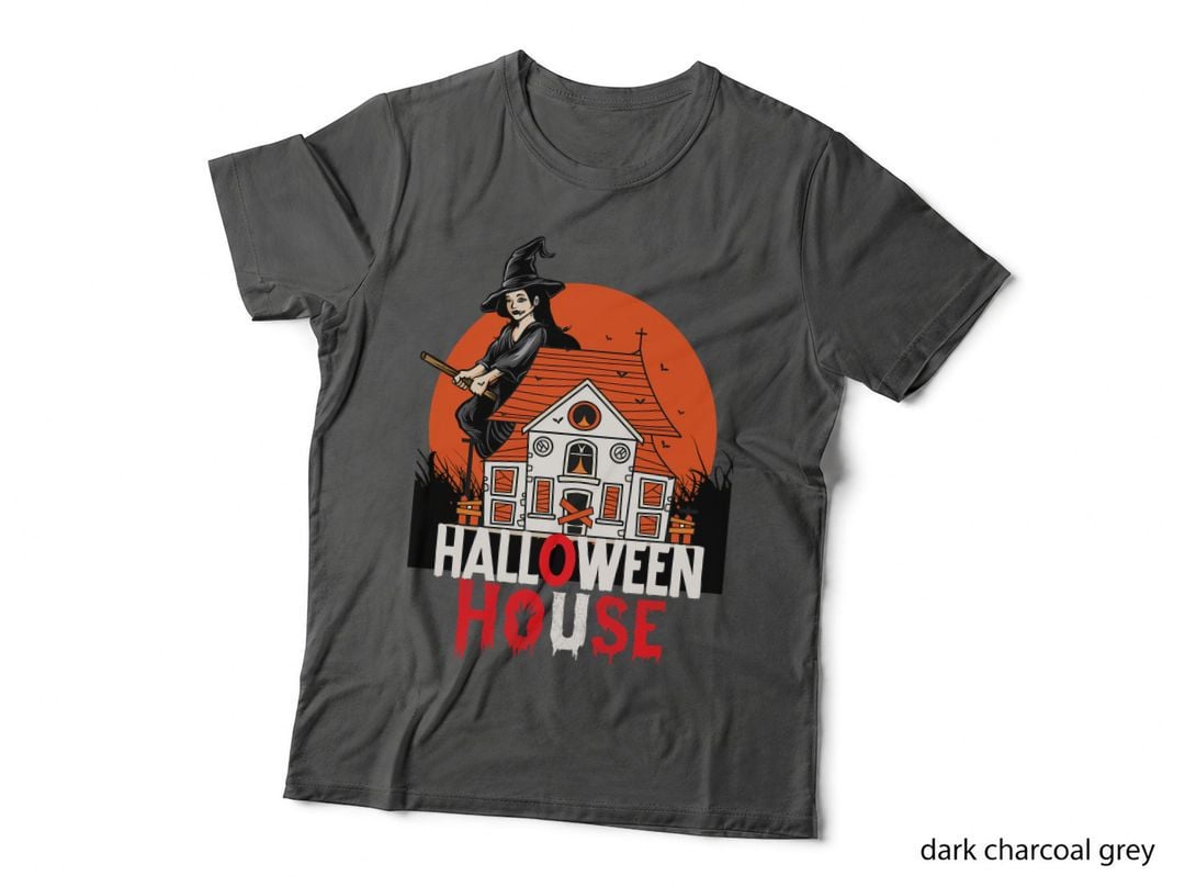 Halloween House Witch Haunted October 31 T-Shirt