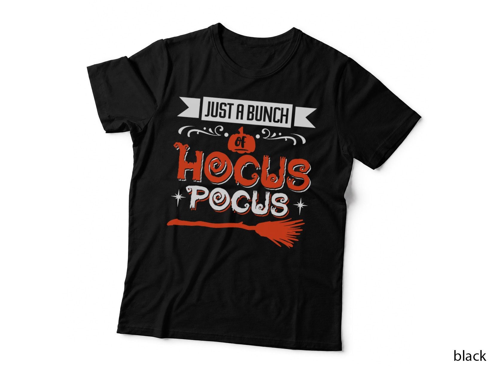 Halloween Just a Bunch of Hocus Pocus Witches Broom T-Shirt