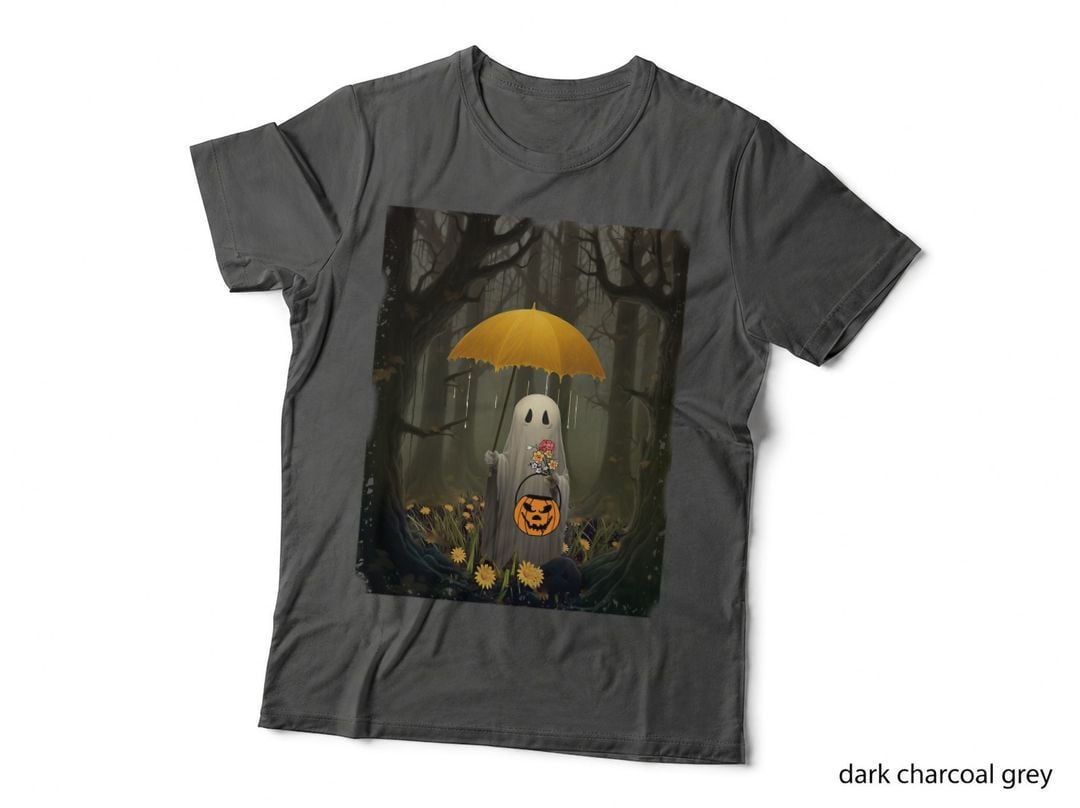 Halloween Men Women Ghost Floral Forest Gothic Pumpkin Kids T-Shirt